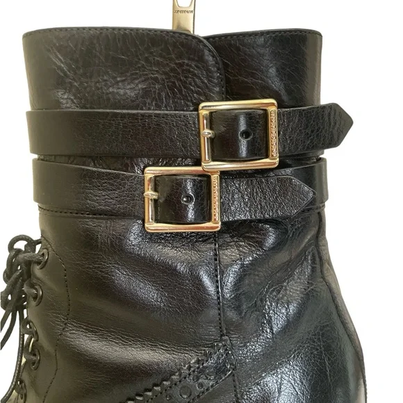 Burberry beautiful Brogue Manners boots 100 Platform Ankle 36 - Picture 3 of 11